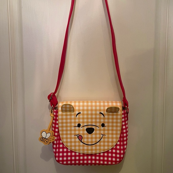 LOUNGEFLY Winnie the Pooh Gingham Crossbody Bag - Picture 9 of 14